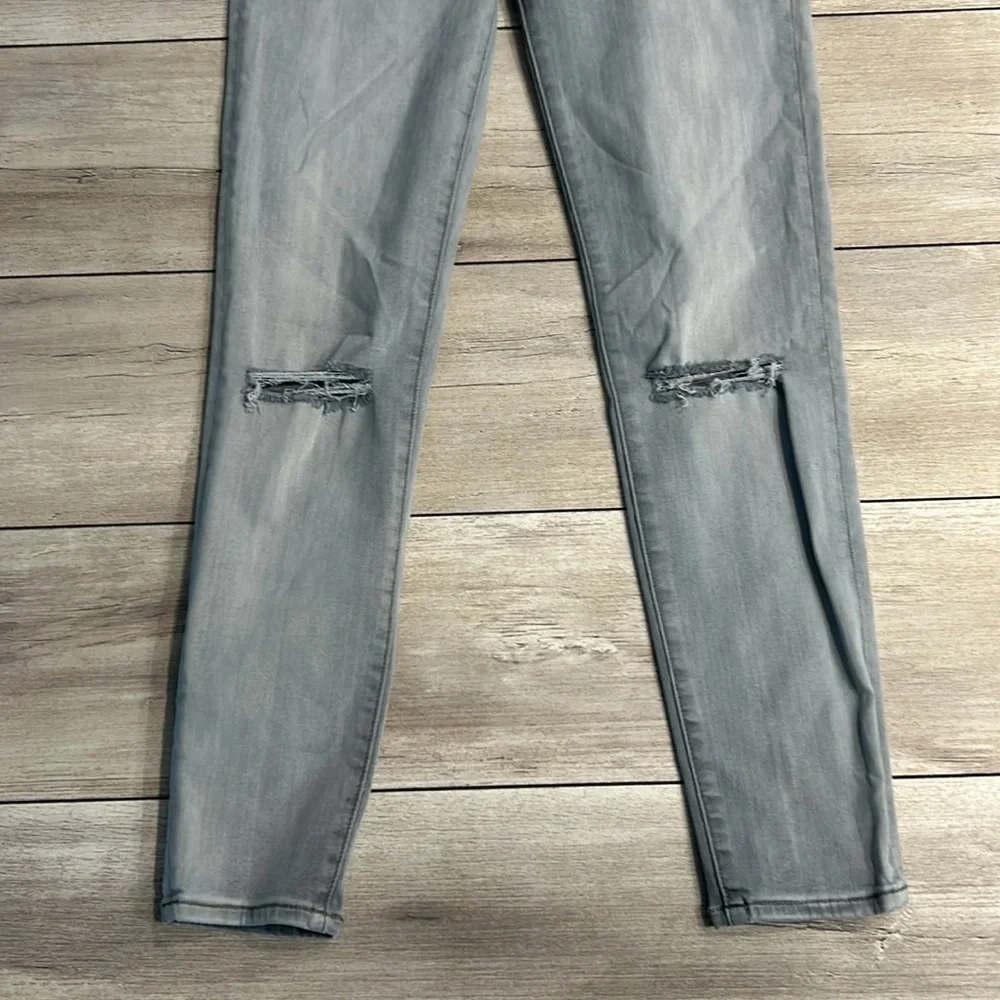 Abercrombie Simone high rise ankle jeans in gray wash size 27